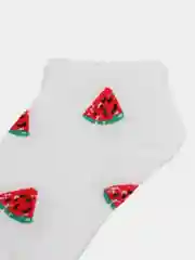 Носки укороченные с принтом, 36-41, женские, 5 пар