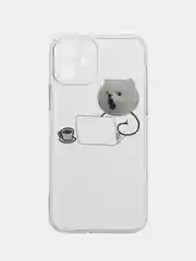 Белый чехол для iPhone 11, 12, 13, 14, Pro Max с принтом, с защитой камеры, прозрачный айфон