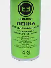 Зеленый пенка для умывания, гиалуроновая кислота, бамбук, зеленый чай, Element, 150 мл