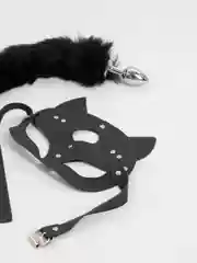Набор для ролевых игр: маска кошка, анальная пробка с хвостом