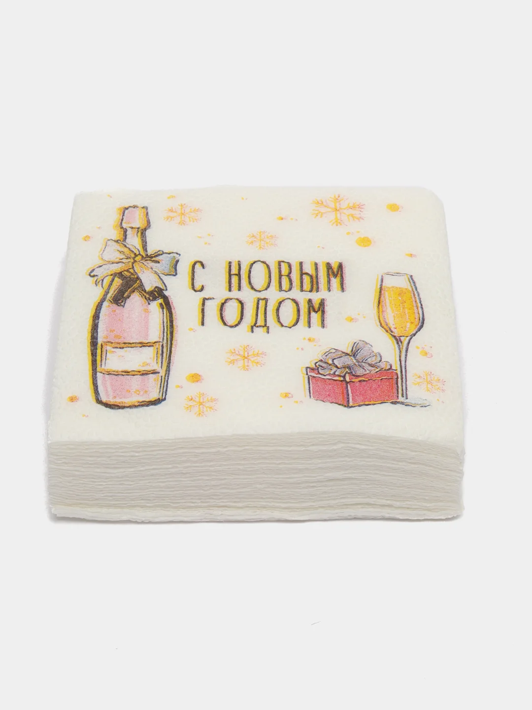 Конфетный салфетки бумажные однослойные, 24 х 24 см, на Новый год,символ года змея