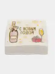 Конфетный салфетки бумажные однослойные, 24 х 24 см, на Новый год,символ года змея