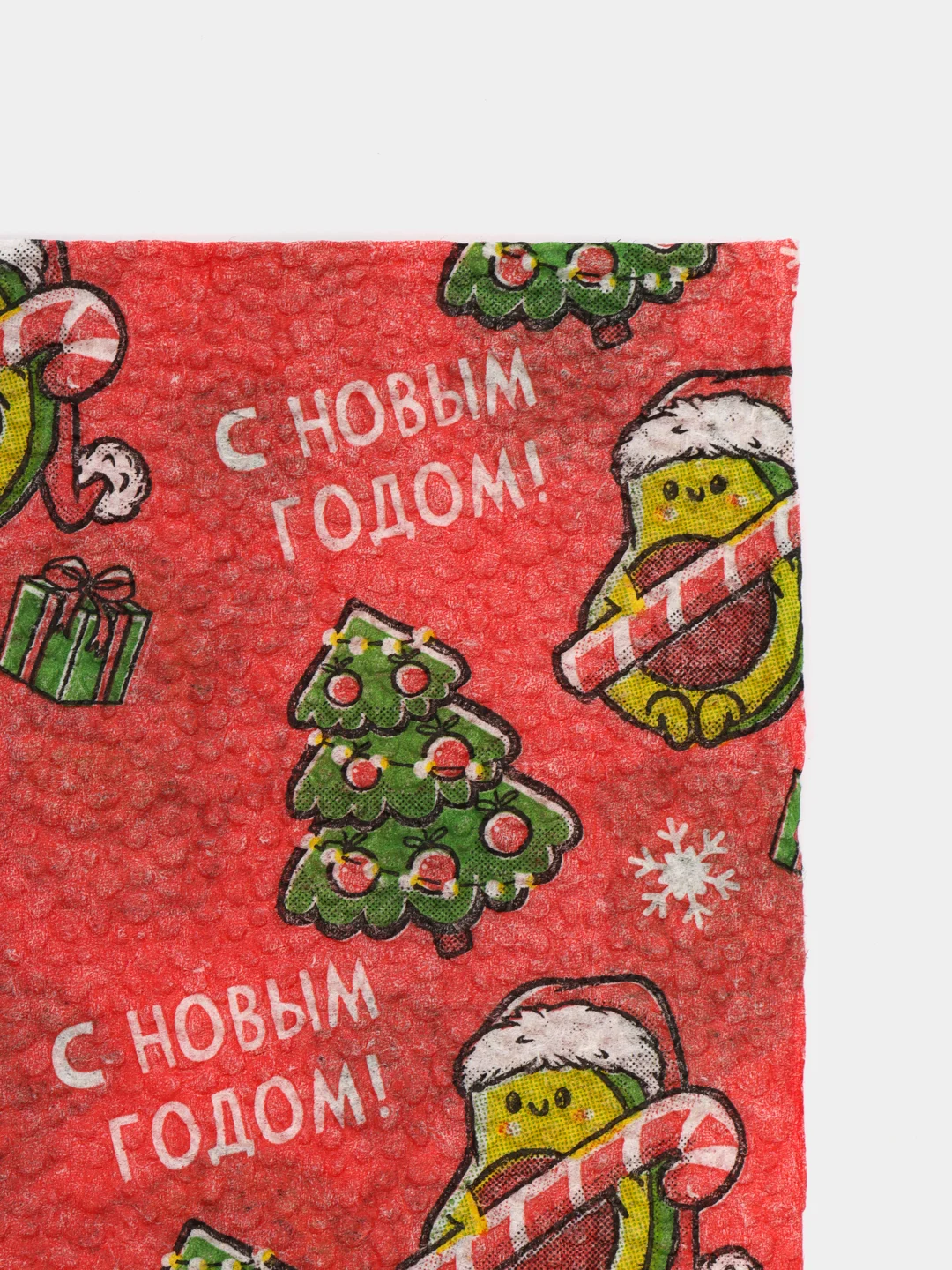 Красный салфетки бумажные однослойные, 24 х 24 см, на Новый год,символ года змея