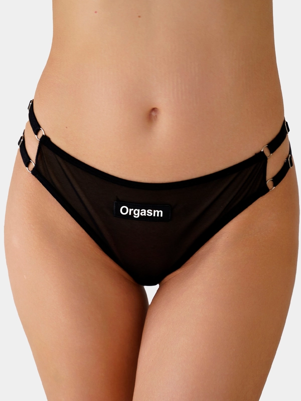 Белье эротическое, трусы с надписями Греши, Кусай, Orgasm, трусики