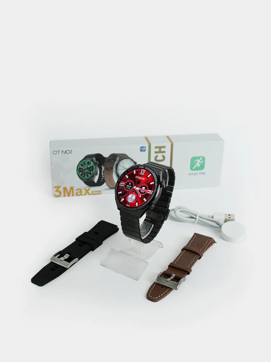 Черный смарт-часы наручные Smart Watch DT NO.1 3 Max Ultra, круглые