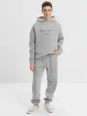 Серый металлик мужской спортивный костюм, трехнитка, с начесом
