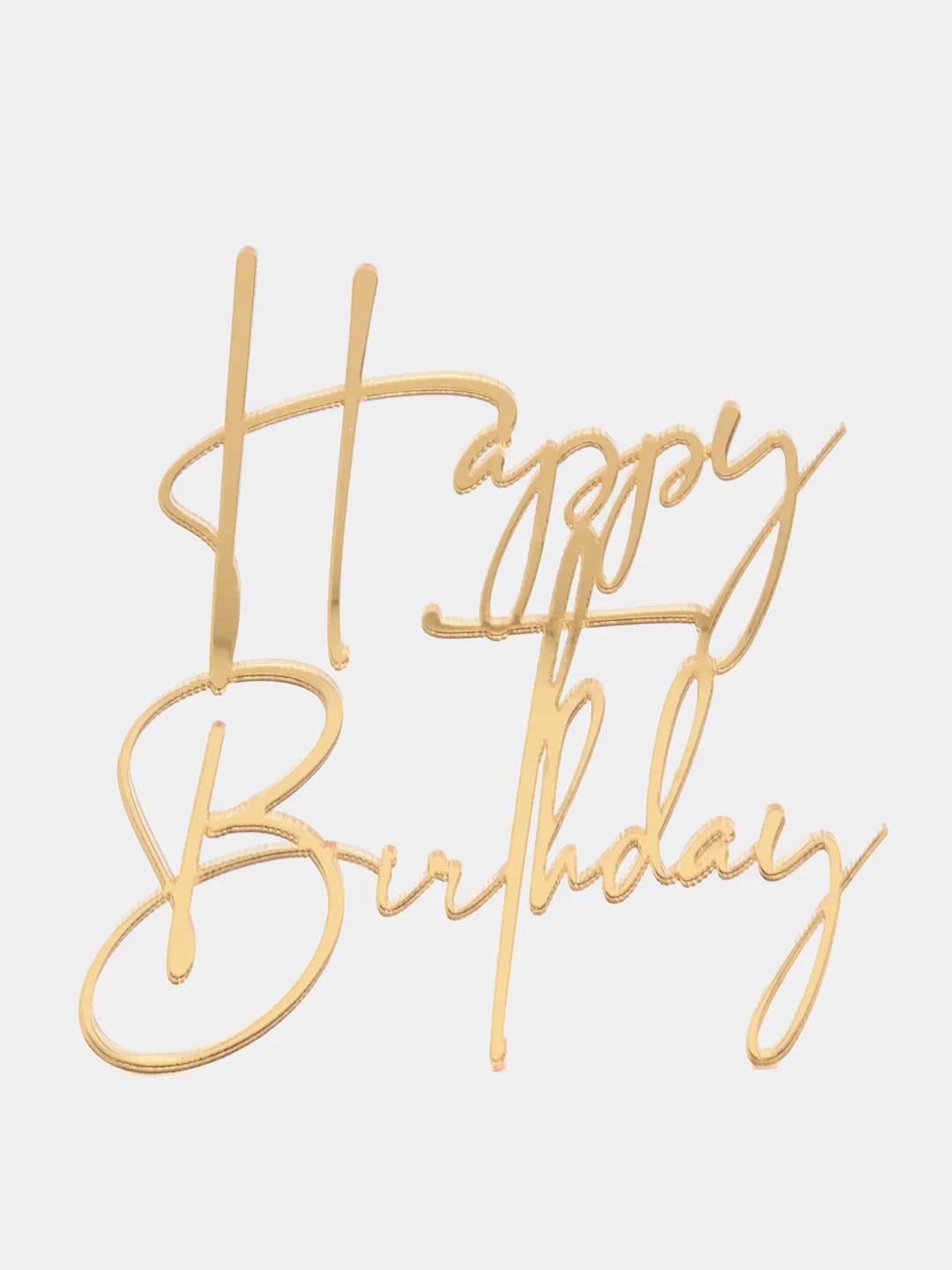 Топпер "Happy Birthday" для оформления торта, из акрила, №3