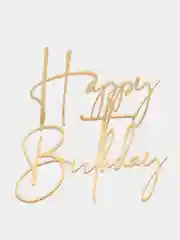 Топпер "Happy Birthday" для оформления торта, из акрила, №3
