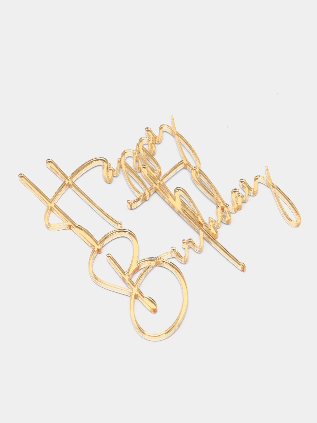 Топпер "Happy Birthday" для оформления торта, из акрила, №3