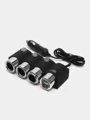 Разветвитель прикуривателя авто 1508 на 3 выхода + 2 USB