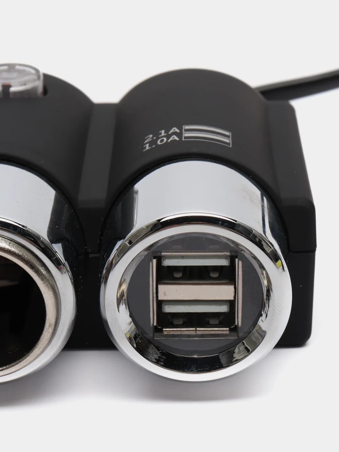 Разветвитель прикуривателя авто 1508 на 3 выхода + 2 USB
