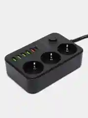 Сетевой фильтр удлинитель Live Power, 3 розетки, 5 USB, 1 Type-C