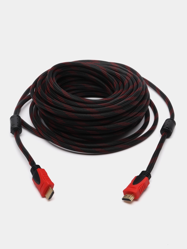 Кабель шнур Hdmi-Hdmi, 5м - 10 м - 15 м - 20 м - 25 м - 30 м, Gold, тканевый