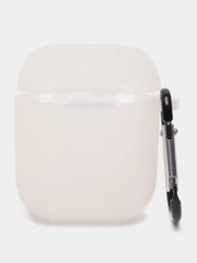 Силиконовый чехол для наушников AirPods 1, 2, с карабином