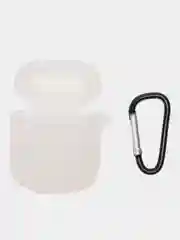 Лимонный силиконовый чехол для наушников AirPods 1, 2, с карабином