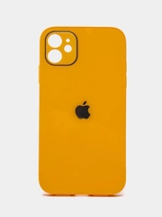 Чехол силиконовый со стеклянной панелью для Apple iPhone 11 (Айфон 11)