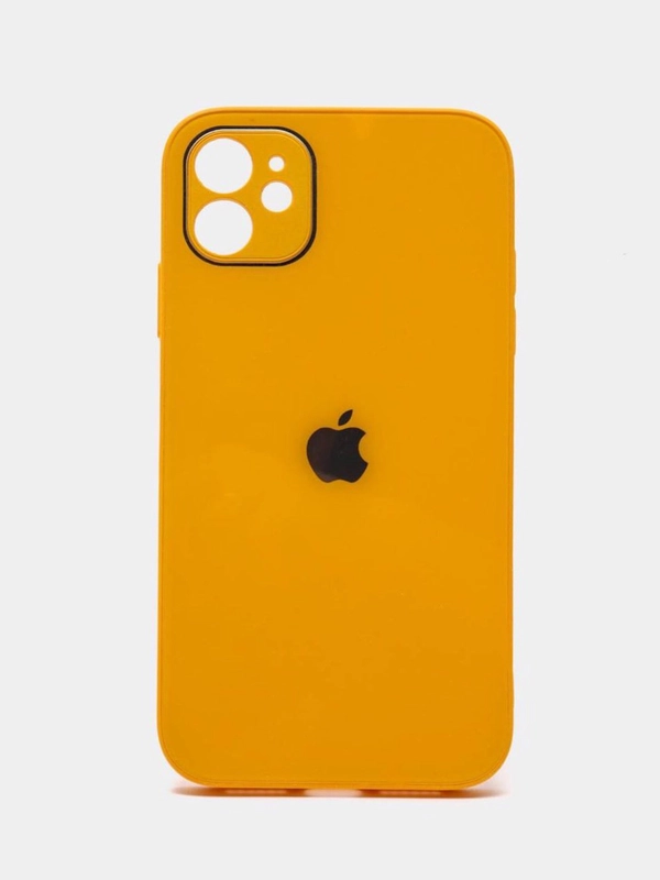 Чехол силиконовый со стеклянной панелью для Apple iPhone 11 (Айфон 11)