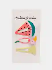 Кораллово-розовый набор заколок для волос