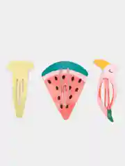 Кораллово-розовый набор заколок для волос