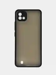 Черный чехол Realme C11 2021, Realme C20 пластиковый матовый с цветными кнопками