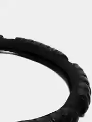 Черный оплетка чехол на руль, M 37-38 см, эко кожа, 6 подушек, модель M-115, 116, 117, 118, 119