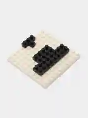 Белый блочный конструктор 3D "Милая Панда"