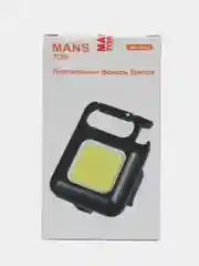 Портативный мини фонарик Uspeh 0823 COB, с магнитом и карабином, 4 режима, зарядка USB