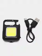 Портативный мини фонарик Uspeh 0823 COB, с магнитом и карабином, 4 режима, зарядка USB