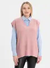 Розовый жилет женский вязаный