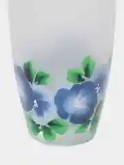 Кораллово-розовый ваза для цветов в подарочной упаковке "Фиалковый браслет" ручная роспись, стекло