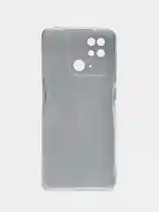 Серый металлик чехол на Xiaomi Redmi 10C / Сяоми Редми 10С прозрачный, с рисунком, защита камеры