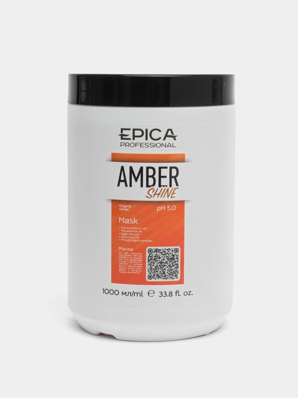 Epica Amber Shine ORGANIC Маска восстановления и питания с облепиховым маслом Эпика 1000мл