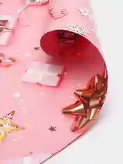 Коралловый меланж бумага упаковочная новогодняя, 100 х 70 см