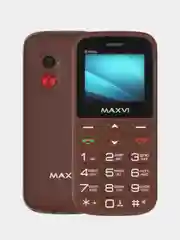 Коричневый мобильный телефон Maxvi B100ds большие кнопки