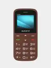 Коричневый мобильный телефон Maxvi B100ds большие кнопки