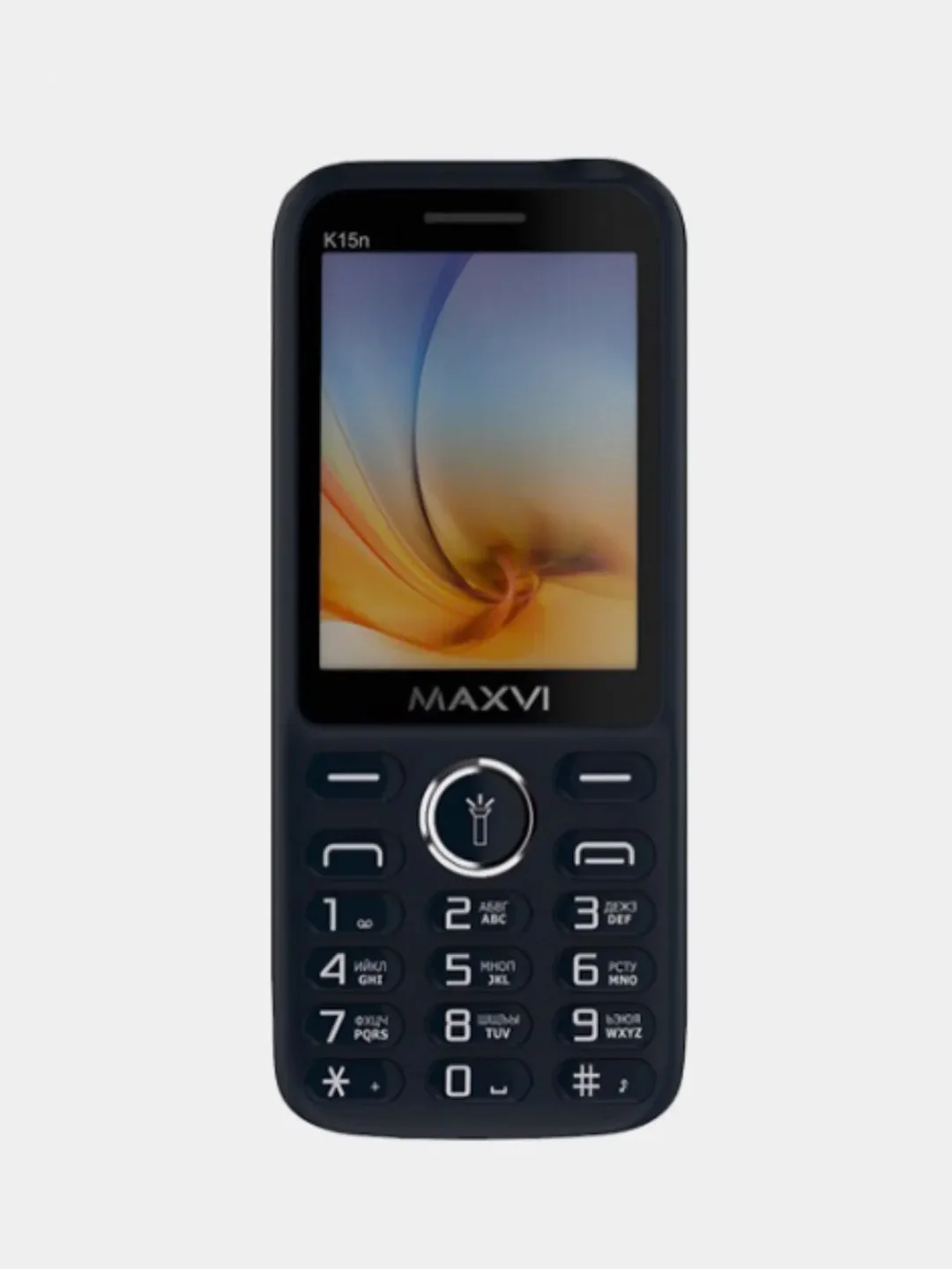 Темно-синий мобильный телефон Maxvi K15n, С КАМЕРОЙ, АККУМУЛЯТОР 1400мАч