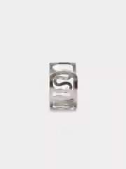 Серебряный сережка-кафф из медицинской стали, 1 штука, моно-серьга, серьги обманка, каф, пирсинг