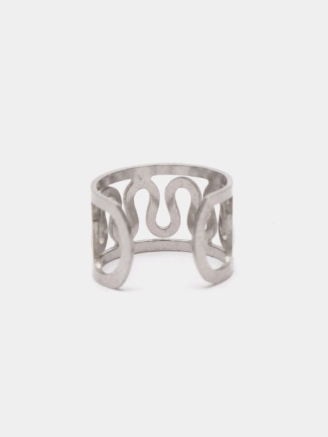 Серебряный сережка-кафф из медицинской стали, 1 штука, моно-серьга, серьги обманка, каф, пирсинг