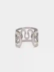Серебряный сережка-кафф из медицинской стали, 1 штука, моно-серьга, серьги обманка, каф, пирсинг