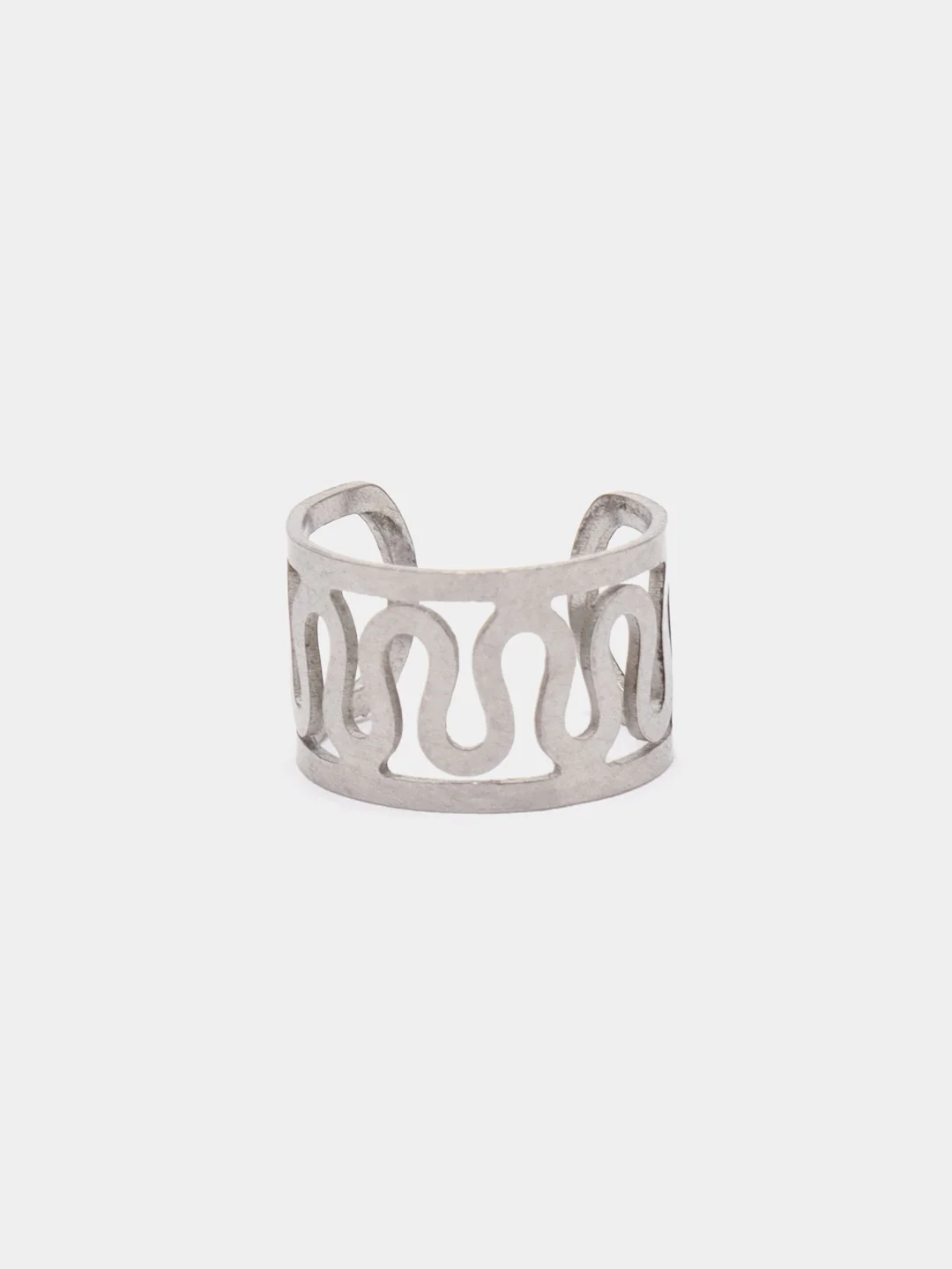 Серебряный сережка-кафф из медицинской стали, 1 штука, моно-серьга, серьги обманка, каф, пирсинг