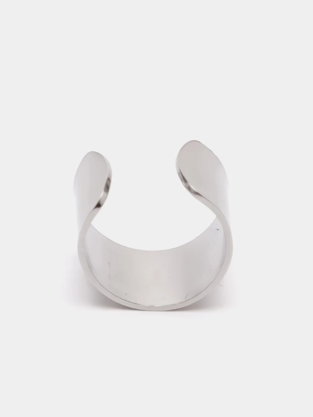 Серый сережка-кафф из медицинской стали, 1 штука, моно-серьга, серьги обманка, каф, пирсинг