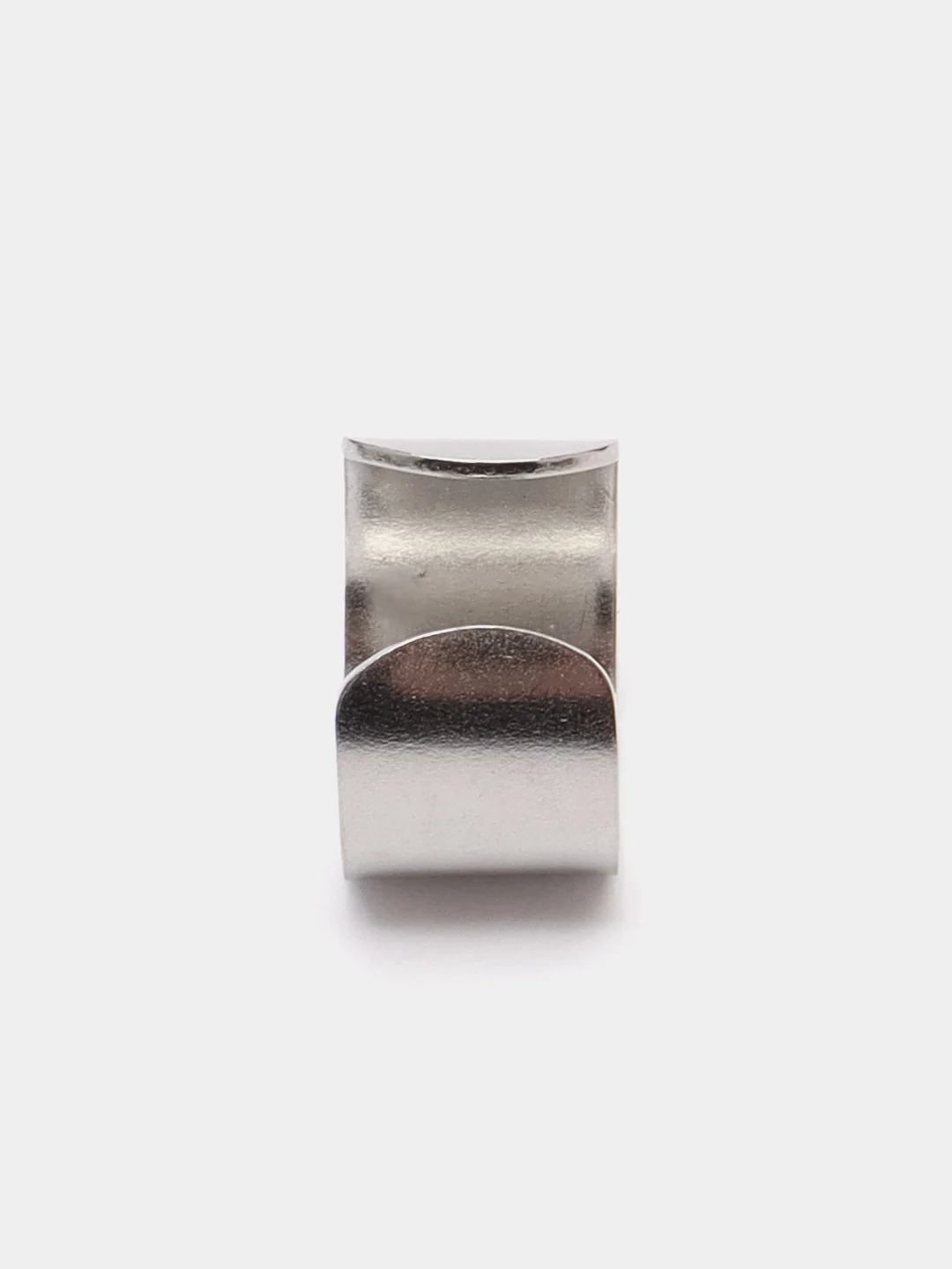 Серый сережка-кафф из медицинской стали, 1 штука, моно-серьга, серьги обманка, каф, пирсинг
