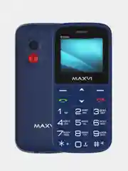 Синий мобильный телефон Maxvi B100ds большие кнопки