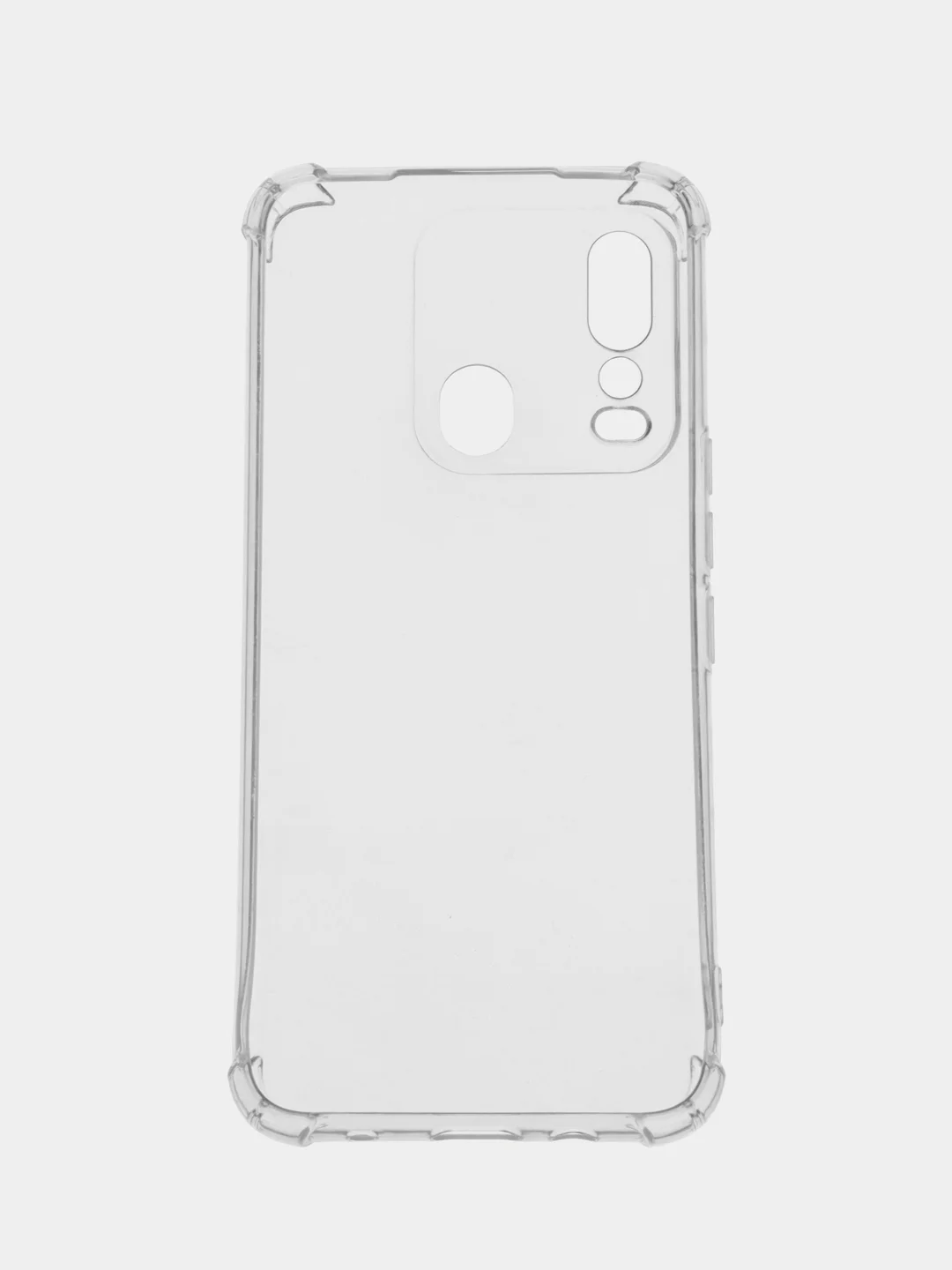 Прозрачный чехол прозрачный с защитой углов и камеры для Tecno Spark 8, 8T