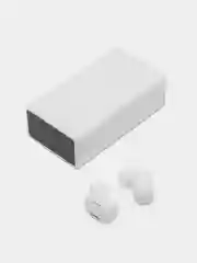 Белый беспроводные наушники, Bluetooth 5.2, повербанк, гарнитура