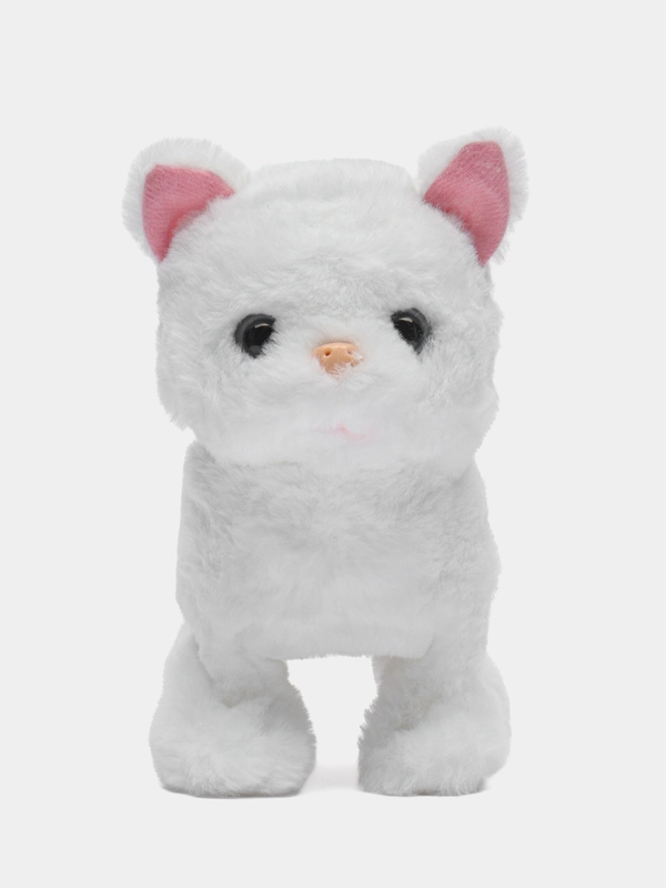 Кошка белая, на батарейках, 18 х 18 х 10 см