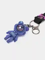 Фиолетовый брелок для рюкзака и ключей "Космонавт"