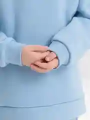 Голубой детский спортивный костюм, утепленный, с начесом, на флисе