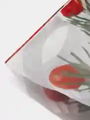 Алый пакет подарочный новогодний, полиэтиленовый, 19х25
