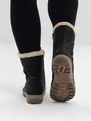 Черный полусапожки зимние женские Rieker
